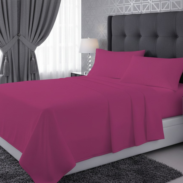 Polycotton Flat Sheet – 22 Colour Options, Soft Easy Care Bed Sheet for Everyday Use