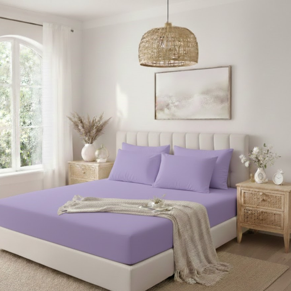 40cm Extra Deep Polycotton Fitted Sheet | Soft, Breathable & Easy Care | Secure Mattress Fit