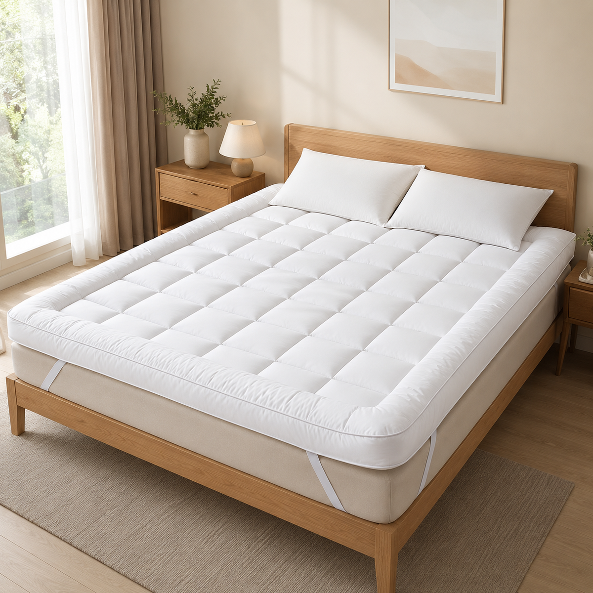10cm extra thick mattress topper lifestyle view