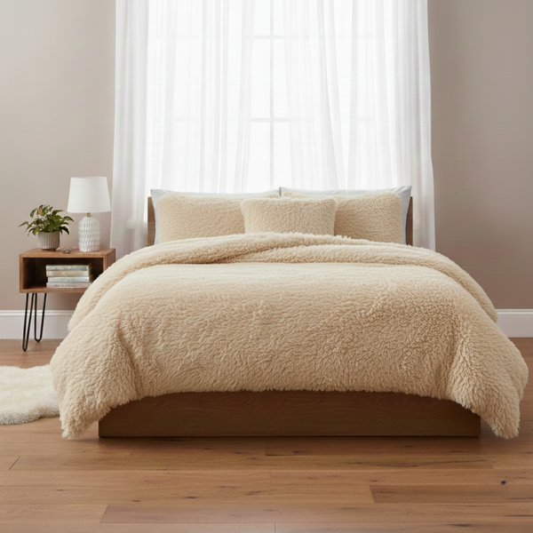 Alaska Long Fur Fleece Duvet CoverUltra-Soft, Cozy Warmth for Luxurious Winter Comfort