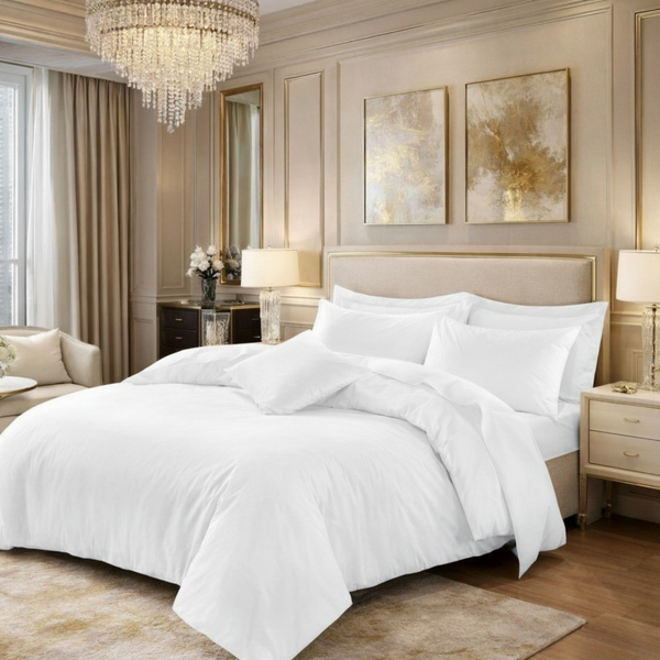 Polycotton Plain Duvet Cover Set | Soft, Breathable & Easy Care Bedding | All Sizes