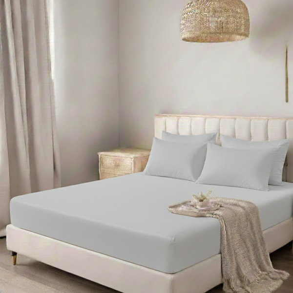 25cm Deep Microfiber Fitted Sheet – Ultra Soft Bed Sheet with Elasticated Corners, Wrinkle Resistant