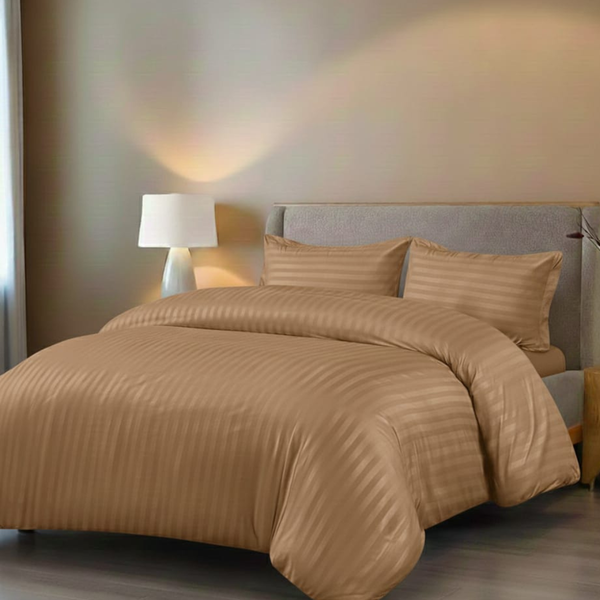 Stripe Duvet Cover Set – Luxury Satin Stripe Bedding, Soft Smooth & Hotel Quality