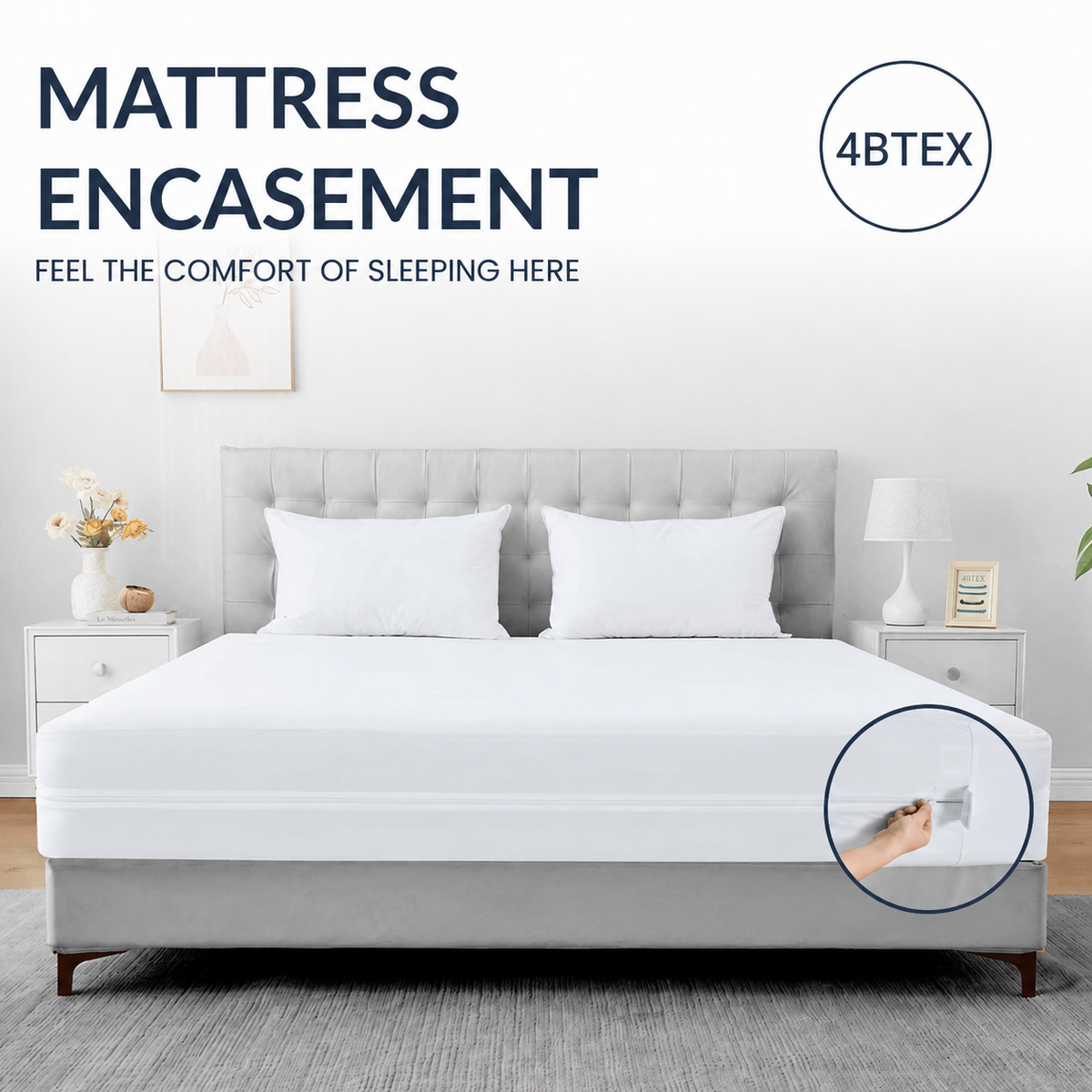4BTEX full zip mattress encasement lifestyle image