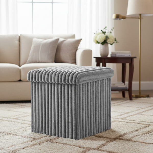 Ribbed Storage BoxStylish Space-Saving Storage for a Neat, Modern Home