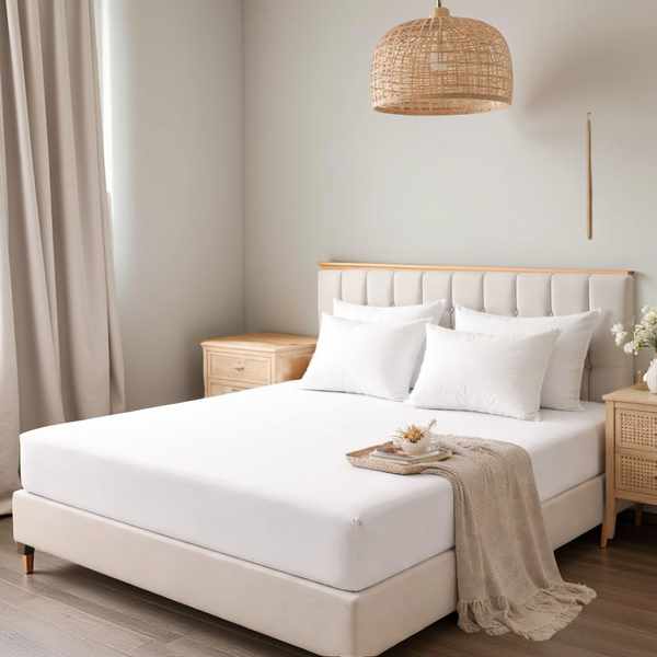 25cm Deep Microfiber Fitted Sheet – Ultra Soft Bed Sheet with Elasticated Corners, Wrinkle Resistant