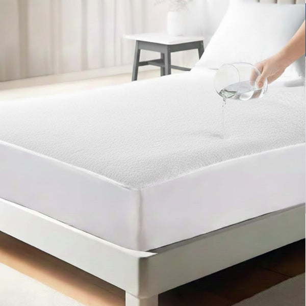Terry Towel Mattress Protector – Waterproof & Absorbent Bed Cover
