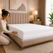 4B Jacquard 30cm Deep Non-Waterproof Mattress Protector