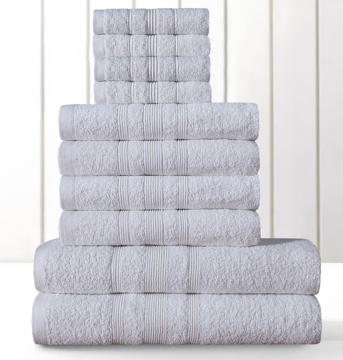 Premium 100% cotton towel set pack of 10 in white