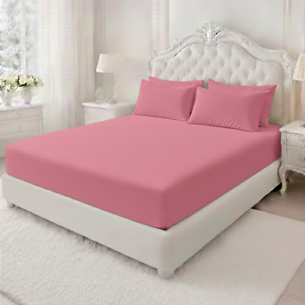 25cm Deep Polycotton Fitted Sheet | Soft, Breathable & Easy Care Mattress Cover | Secure Fit