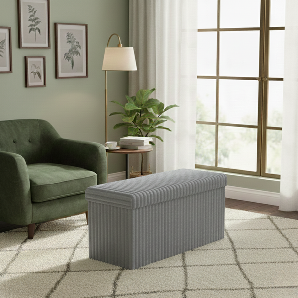 Ribbed Storage BoxStylish Space-Saving Storage for a Neat, Modern Home