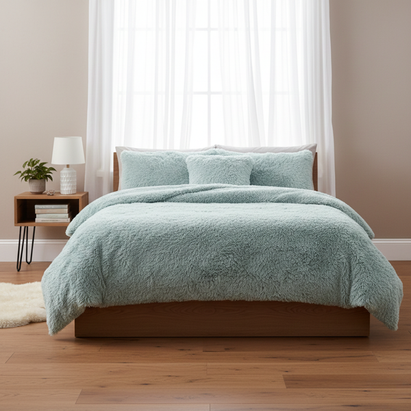 Alaska Long Fur Fleece Duvet CoverUltra-Soft, Cozy Warmth for Luxurious Winter Comfort