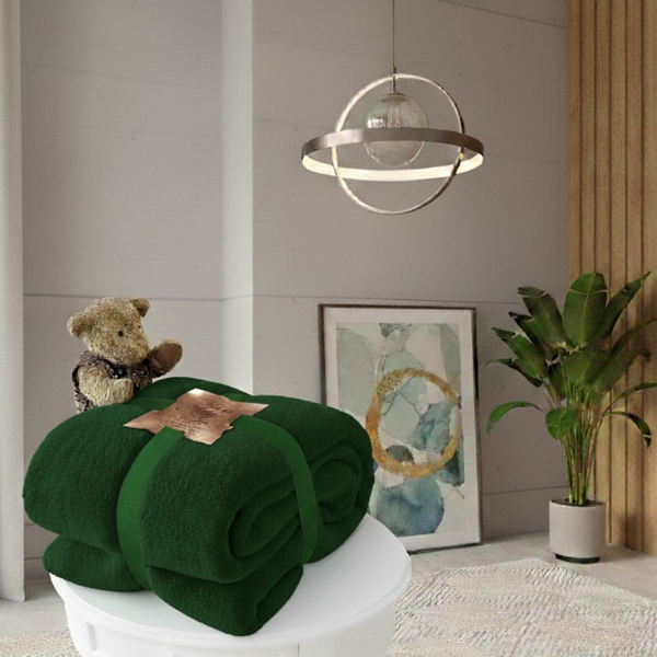 Teddy Fleece Blanket Throw – Soft Cozy Plush Sofa & Bed Blanket