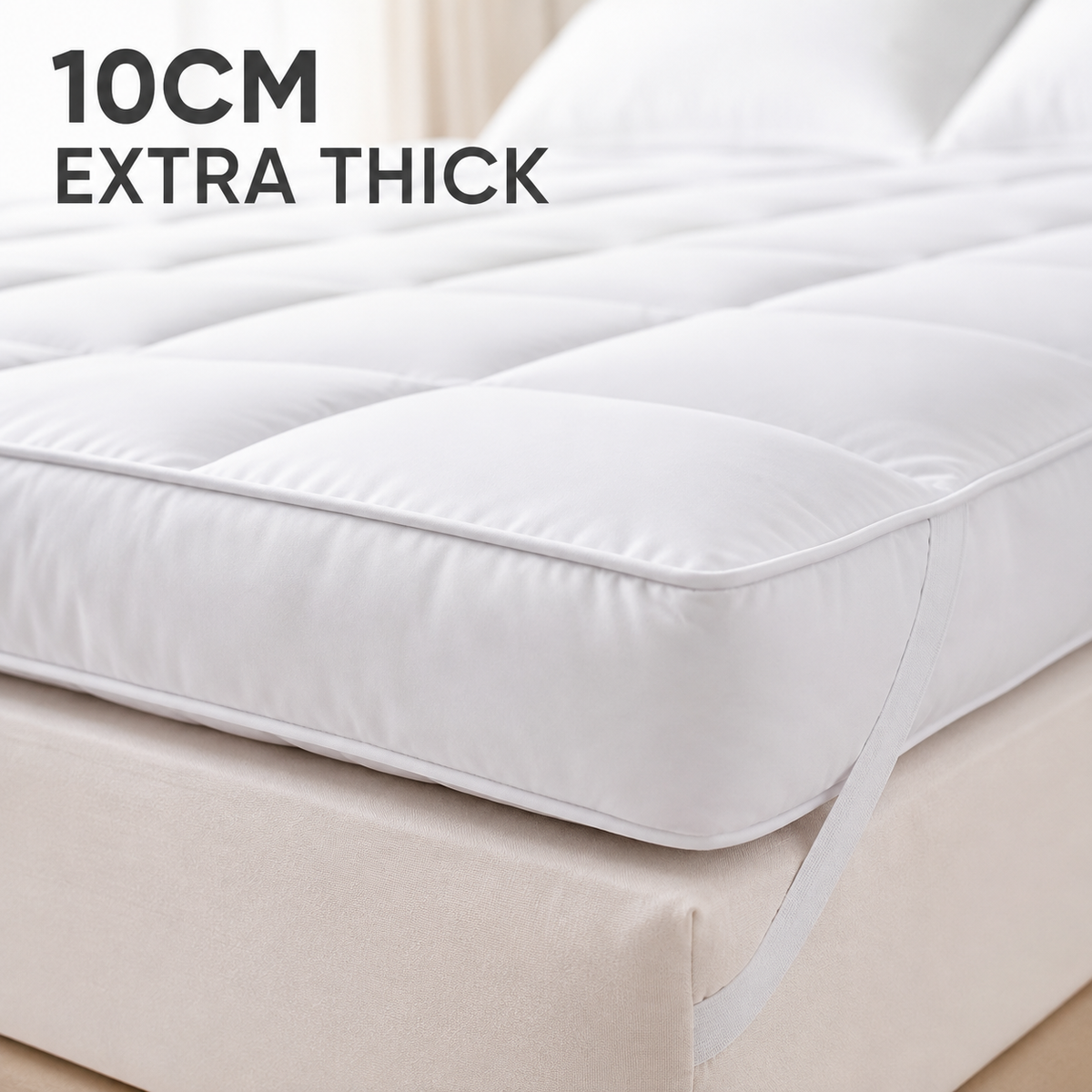 10cm extra thick mattress topper side profile