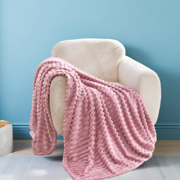 Chunky Blanket Throw – Thick Cozy Knit Blanket for Sofa & Bed