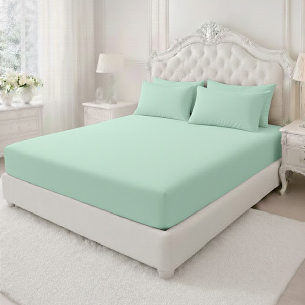 25cm Deep Polycotton Fitted Sheet | Soft, Breathable & Easy Care Mattress Cover | Secure Fit