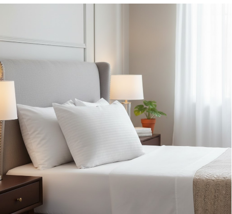 Pack of 2 BHS Stripe Pillows – Soft, Stylish, and Perfect for Cozy Sleep