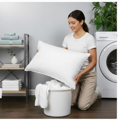 Pack of 2 BHS Stripe Pillows – Soft, Stylish, and Perfect for Cozy Sleep