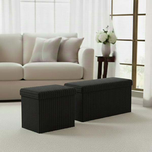 Ribbed Storage BoxStylish Space-Saving Storage for a Neat, Modern Home