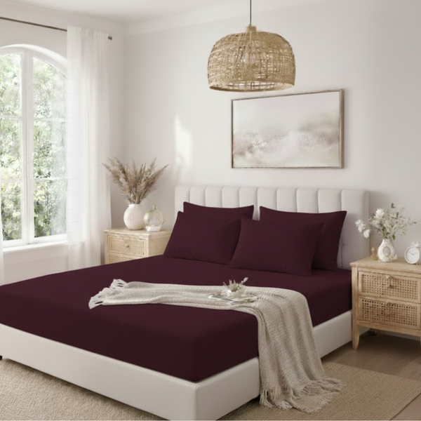 40cm Extra Deep Polycotton Fitted Sheet | Soft, Breathable & Easy Care | Secure Mattress Fit