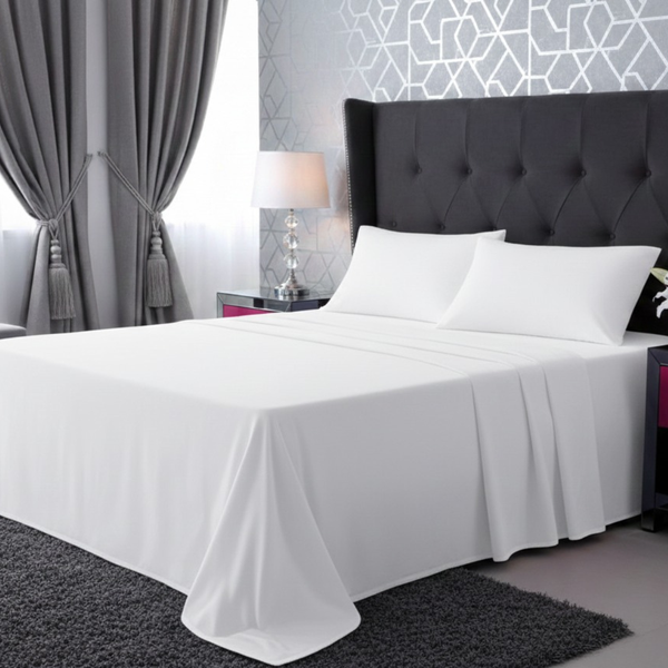 Polycotton Flat Sheet – 22 Colour Options, Soft Easy Care Bed Sheet for Everyday Use