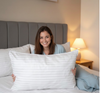 Pack of 2 BHS Stripe Pillows – Soft, Stylish, and Perfect for Cozy Sleep