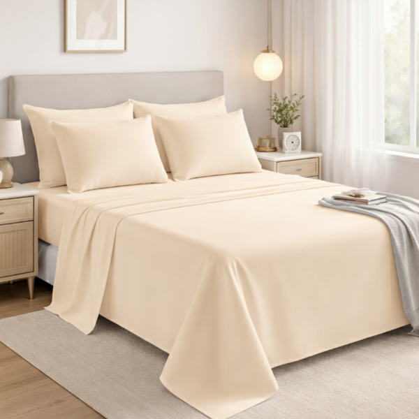 Microfiber Flat Sheet – Ultra Soft Lightweight Bed Sheet, Smooth Finish & Easy Care