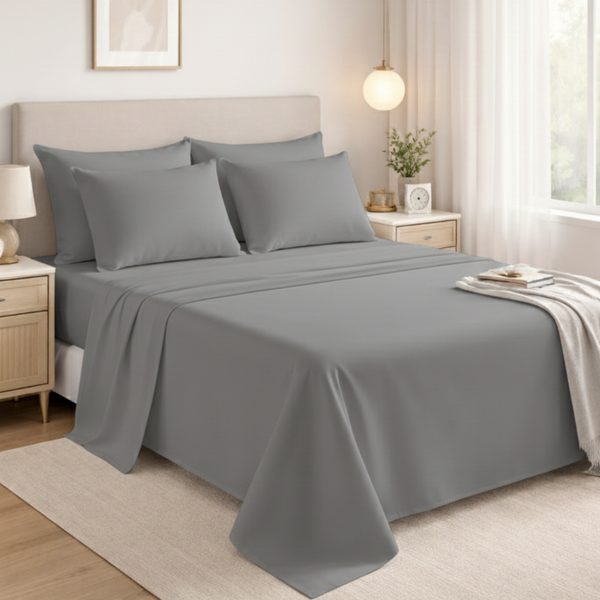 Microfiber Flat Sheet – Ultra Soft Lightweight Bed Sheet, Smooth Finish & Easy Care