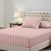 25cm Satin Stripe Fitted Sheet | Smooth Finish, Hotel Quality & Secure Fit