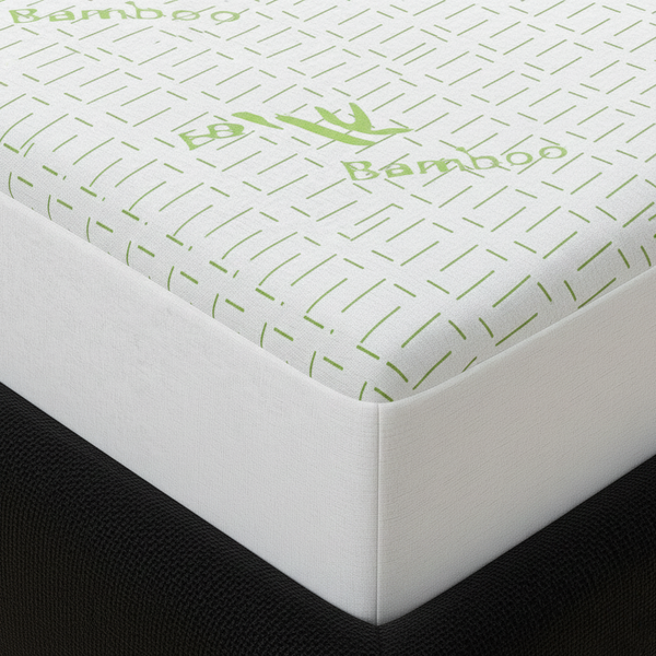 Waterproof Bamboo Mattress ProtectorCooling, Breathable Comfort with Secure Deep Fit