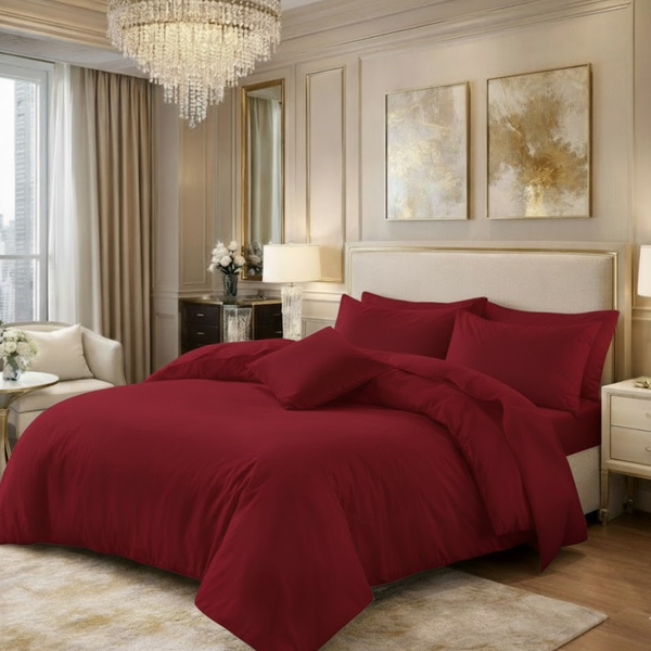 Polycotton Plain Duvet Cover Set | Soft, Breathable & Easy Care Bedding | All Sizes
