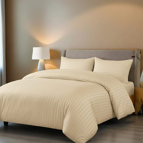 Stripe Duvet Cover Set – Luxury Satin Stripe Bedding, Soft Smooth & Hotel Quality