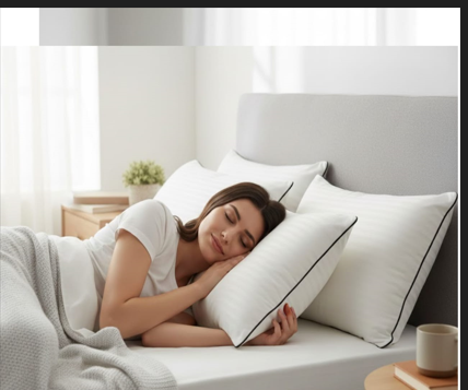 Pack of 2 White Stripe Pillow Pair with Black Piping – Perfect for Home Decor & Sleep