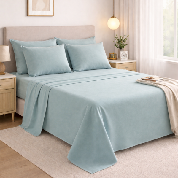 Microfiber Flat Sheet – Ultra Soft Lightweight Bed Sheet, Smooth Finish & Easy Care