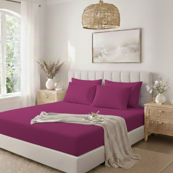 40cm Extra Deep Polycotton Fitted Sheet | Soft, Breathable & Easy Care | Secure Mattress Fit