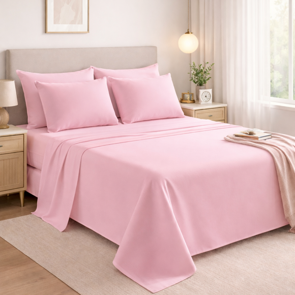 Microfiber Flat Sheet – Ultra Soft Lightweight Bed Sheet, Smooth Finish & Easy Care