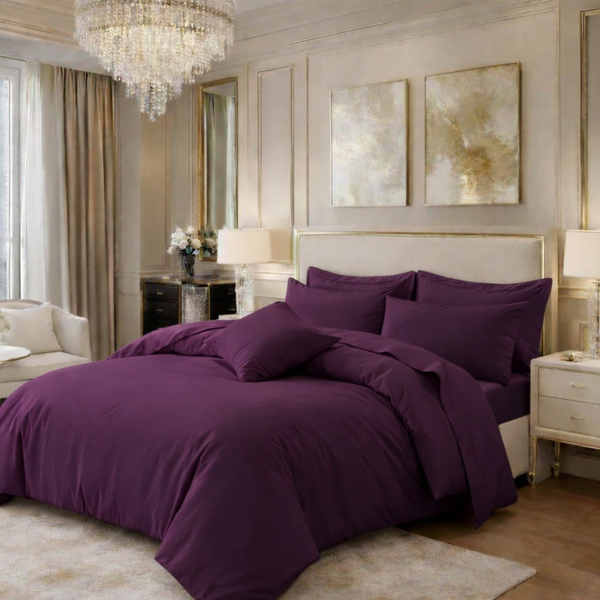 Polycotton Plain Duvet Cover Set | Soft, Breathable & Easy Care Bedding | All Sizes