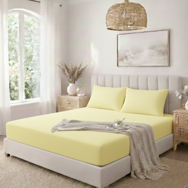 40cm Extra Deep Polycotton Fitted Sheet | Soft, Breathable & Easy Care | Secure Mattress Fit