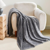 Chunky Blanket Throw – Thick Cozy Knit Blanket for Sofa & Bed