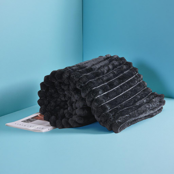 Chunky Blanket Throw – Thick Cozy Knit Blanket for Sofa & Bed