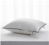 Pack of 2 White Stripe Pillow Pair with Black Piping – Perfect for Home Decor & Sleep