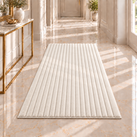 4BTEX Ribbed Stripe Rug – 6 Colours, 3 Sizes