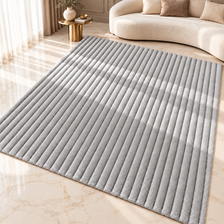 4BTEX Ribbed Stripe Rug – 6 Colours, 3 Sizes