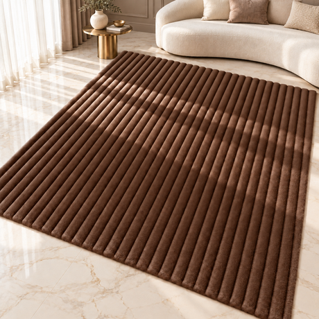 4BTEX Ribbed Stripe Rug – 6 Colours, 3 Sizes