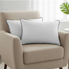Pack of 2 White Stripe Pillow Pair with Black Piping – Perfect for Home Decor & Sleep