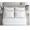 Pack of 2 White Stripe Pillow Pair with Black Piping – Perfect for Home Decor & Sleep