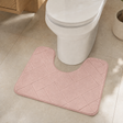 Blush Pink U-shape memory foam toilet mat 50x40cm