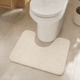 Cream U-shape memory foam toilet mat 50x40cm