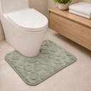 Sky U-shape pebble design memory foam toilet mat 50x40cm
