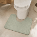 Sage Green U-shape memory foam toilet mat 50x40cm